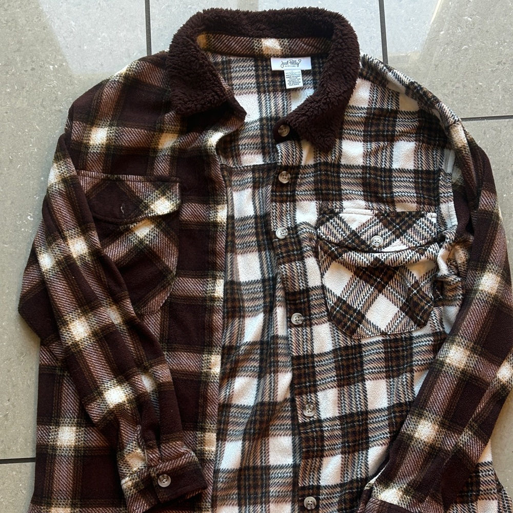 Vintage brown button up flannel